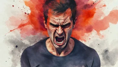 Küplere Binmek deyiminin mecaz anlamını ve hikayesini gösteren, öfkeli bir kişiyi içeren illüstrasyon.